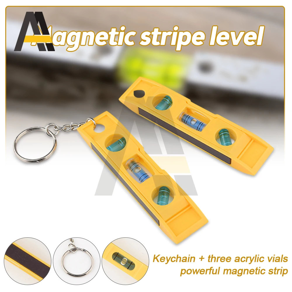Mini 3 Bubble Level with Keychain Bubble Level Vertical Horizontal Gradienter Measuring Furniture Appliance Installation Level - Image 3