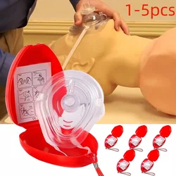 1-5pcs CPR Rescue Mask Adult Child Outdoor Survival Mask First Aid Survival Rescue Mask With One-Way Valve Survival Equipment