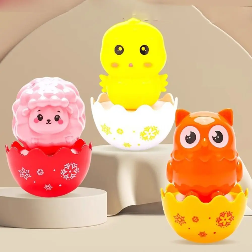 6 stks/set ABS Kleine Pinguïn Tumbler Speelgoed Schommelspeelgoed Handgemaakte Kleine Schaap Tumbler Speelgoed Desktop Decoratie Standbeeld
