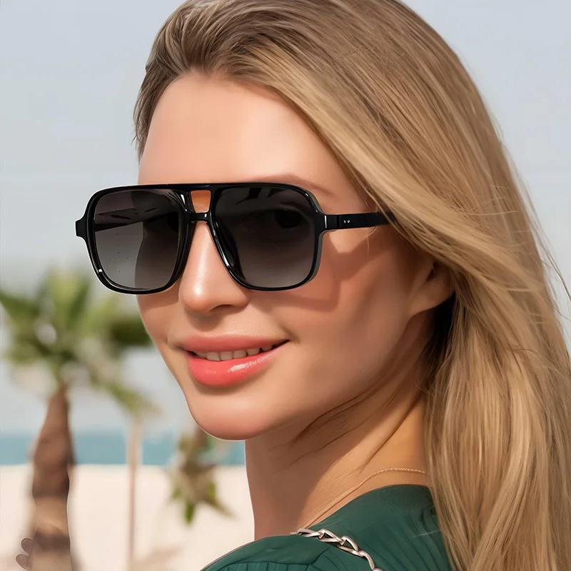 

Vintage Men Women Brand Designer Sunglasses Men Square Shades Eyewear Male Female Outdoor UV400 Sunglasses Double Beam Eyewear