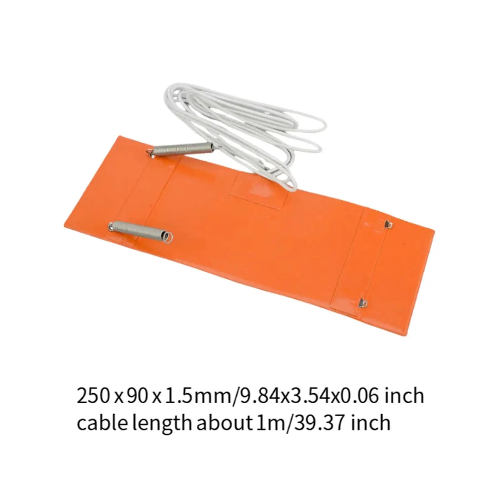 

Silicone Rubber Heating Pad 9.84x3.54inch Easily Install Electric Heater Mat
