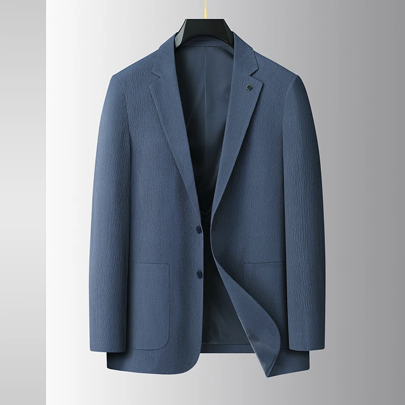 

Блейзер XL-7XL, уличный мужской повседневный модный тренд, спортивный универсальный однотонный деловой джентльменский свадебный пиджак в британском стиле