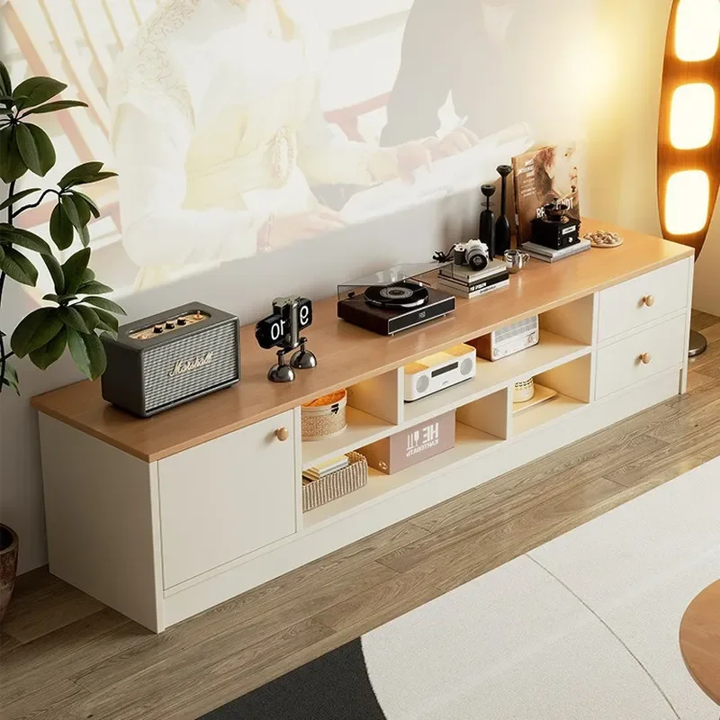 Modern Minimalist TV Stand Floor Media Console Storage Unit for Living Room Apartment Home Entertainment Center Display Shelf