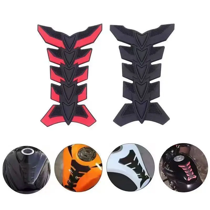 Universal 3D Motorcycle Pad Gasoline Tankpad Protector For Motorcycle Fishbone Bone Sticker