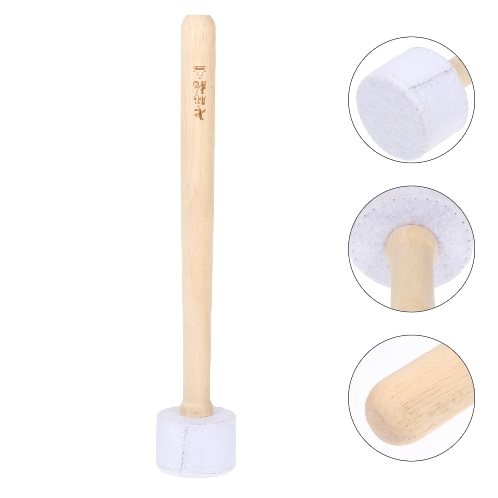 

Bowl Stick Hammer Singing Supply The Circle Wrapped Mallet White Practical Striker