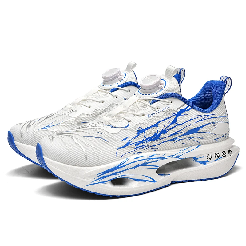 

Спортивная и повседневная обувь, мужская обувь, кроссовки для марафона с увеличенной воздушной подушкой, износостойкая резиновая подошва из тканого материала для всех сезонов, защита от износа