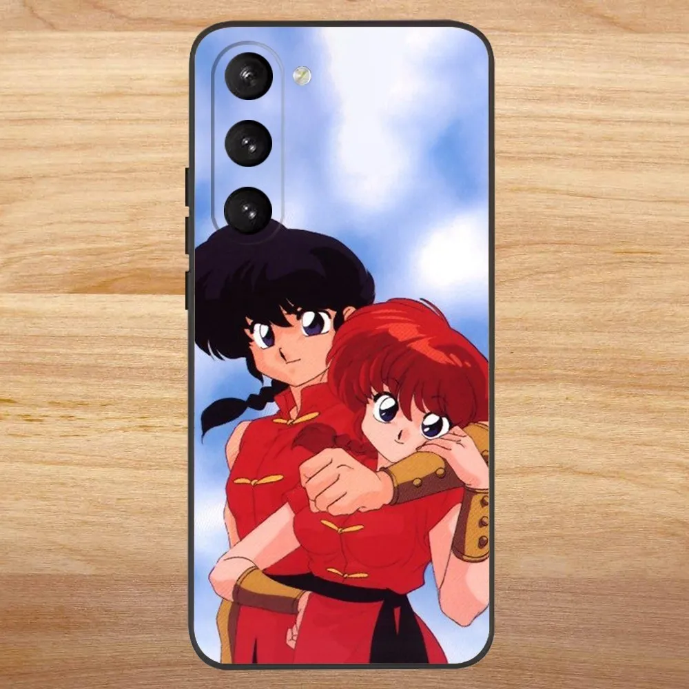 Anime R-RANMA 1 2 Phone Case for SamsungS24,S23,S22,S21,S20 Ultra Pro S10,S30Plus,20 Ultra Black Cover