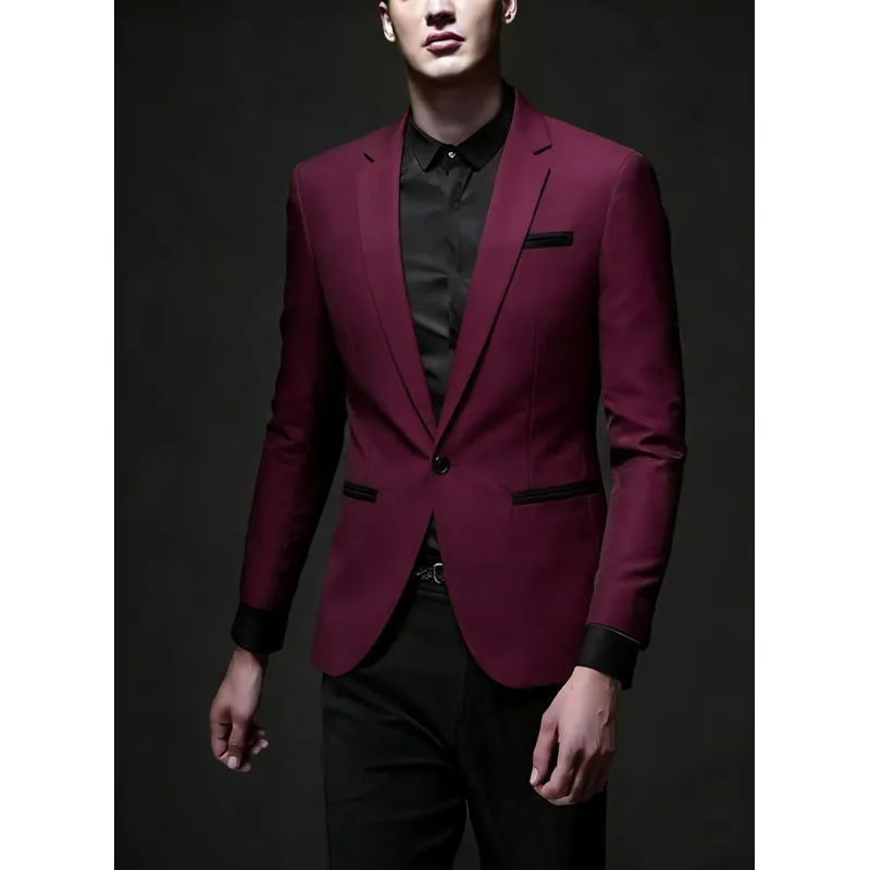 

Высококачественный мужской модный и крутой деловой костюм в европейском и американском стиле с цветными блоками для мужских свадебных повседневных и fi