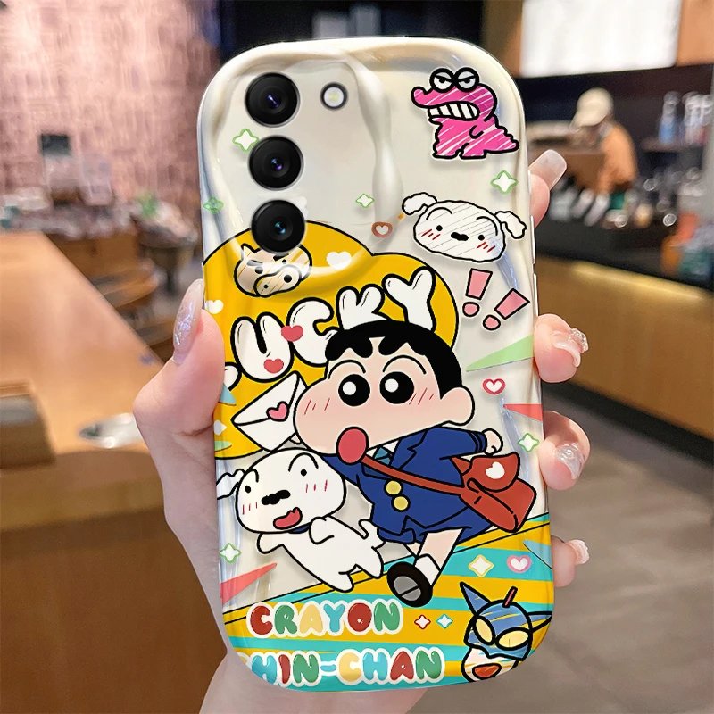 C-Crayon S-ShinChan Case for Samsung Galaxy S25 S24 S23 S22 S21 Ultra Plus S20 FE A73 A72 A71 A56 A55 A54 5G A52 A52S 4G Cover