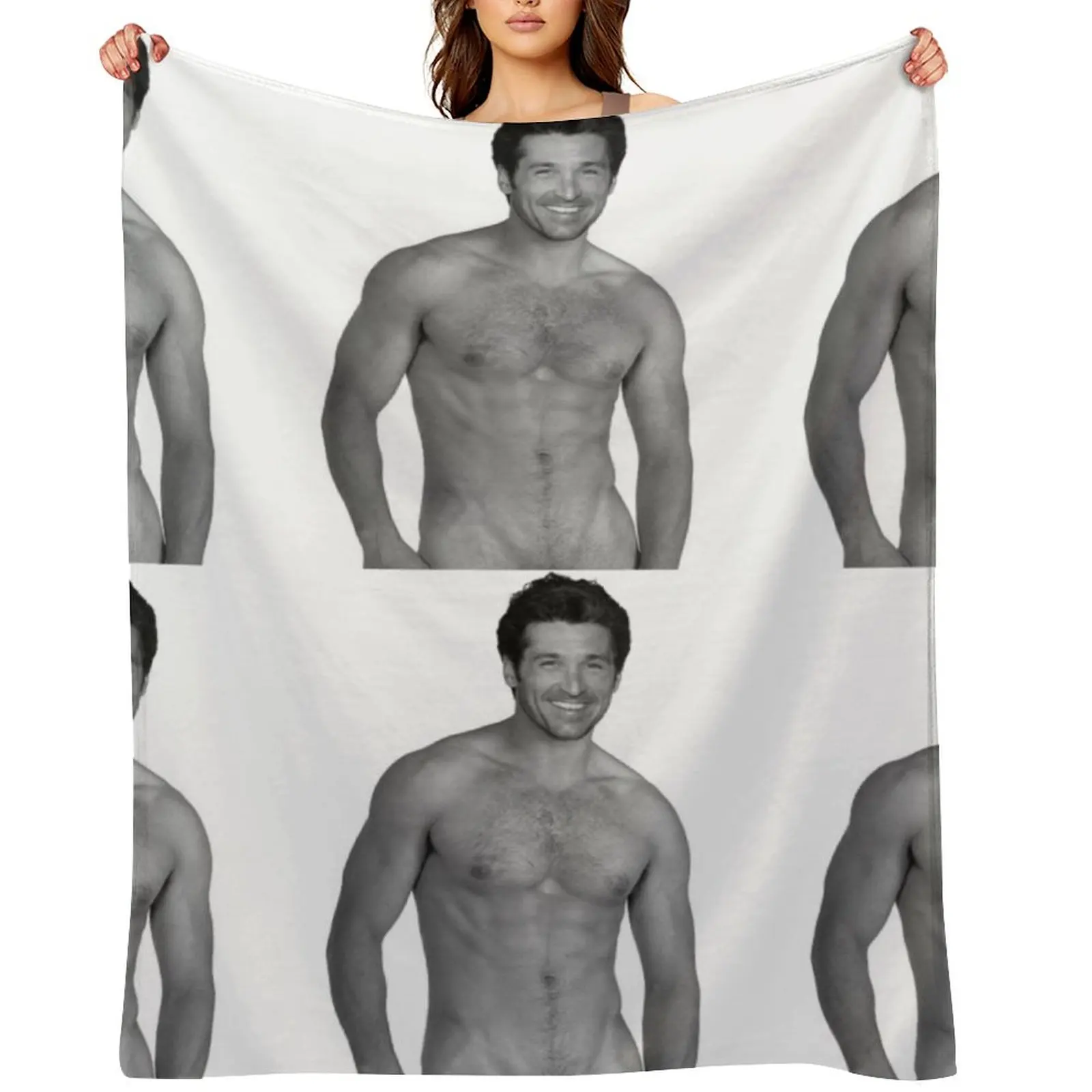 

Patrick Dempsey shirtless Throw Blanket Vintage Bed Thermals For Travel sofa bed Blankets
