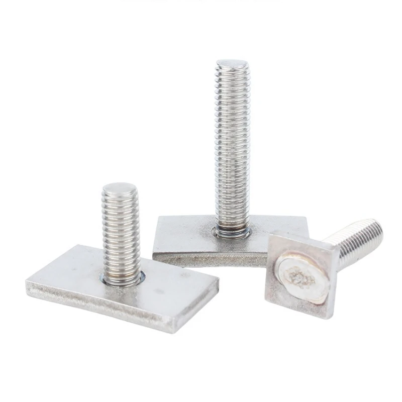 304 Stainless Steel T Head Bolt Rectangle Hammer Head Guide Rail Screw M6 M8 M10 Custom Welding Fastener For Aluminum Profile