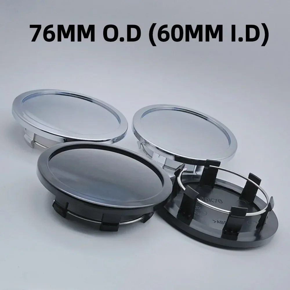 4 Stück ABS 76 mm (60 mm innen) leere Auto-Radnabenkappen Universal-Auto-Styling-Zubehör für Porsche Rim Radkappen Abdeckung 60K76