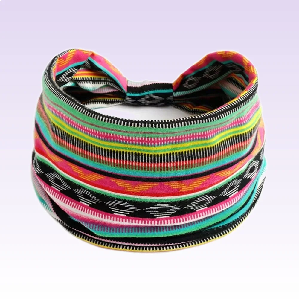 Cross-border Mandala Sports Headband Wide Sweat Absorbing Yoga Headband