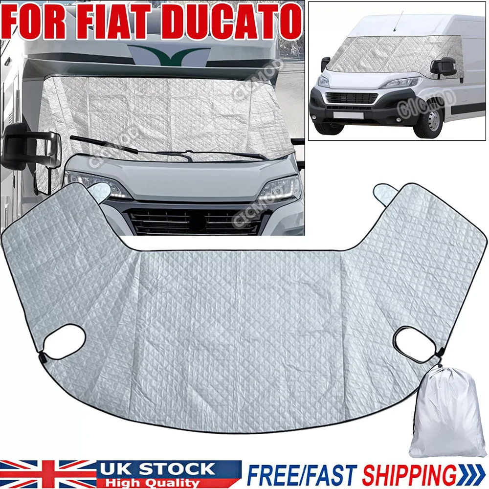 Housse Pare-Brise Voiture Fiat Ducato Peugeot Boxer Citroën Jumper 2006-2024 - Protection 4 Saisons Imperméable
