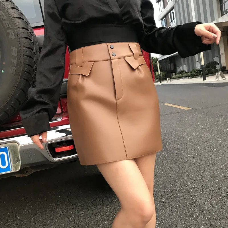 

MEWE New Fashion Real Genuine Sheep Leather Skirt G7