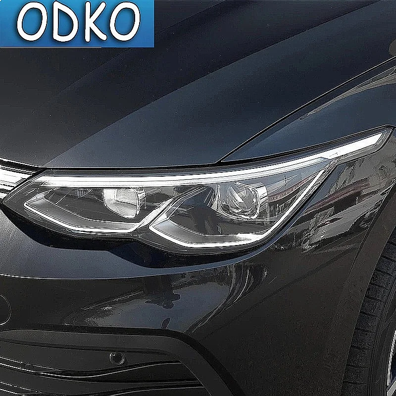 For Volkswagen VW Golf 8 MK8 R Line GTI 2020 2021 Car Headlight Tint Smoked Black Protective Film Transparent TPU Sticker