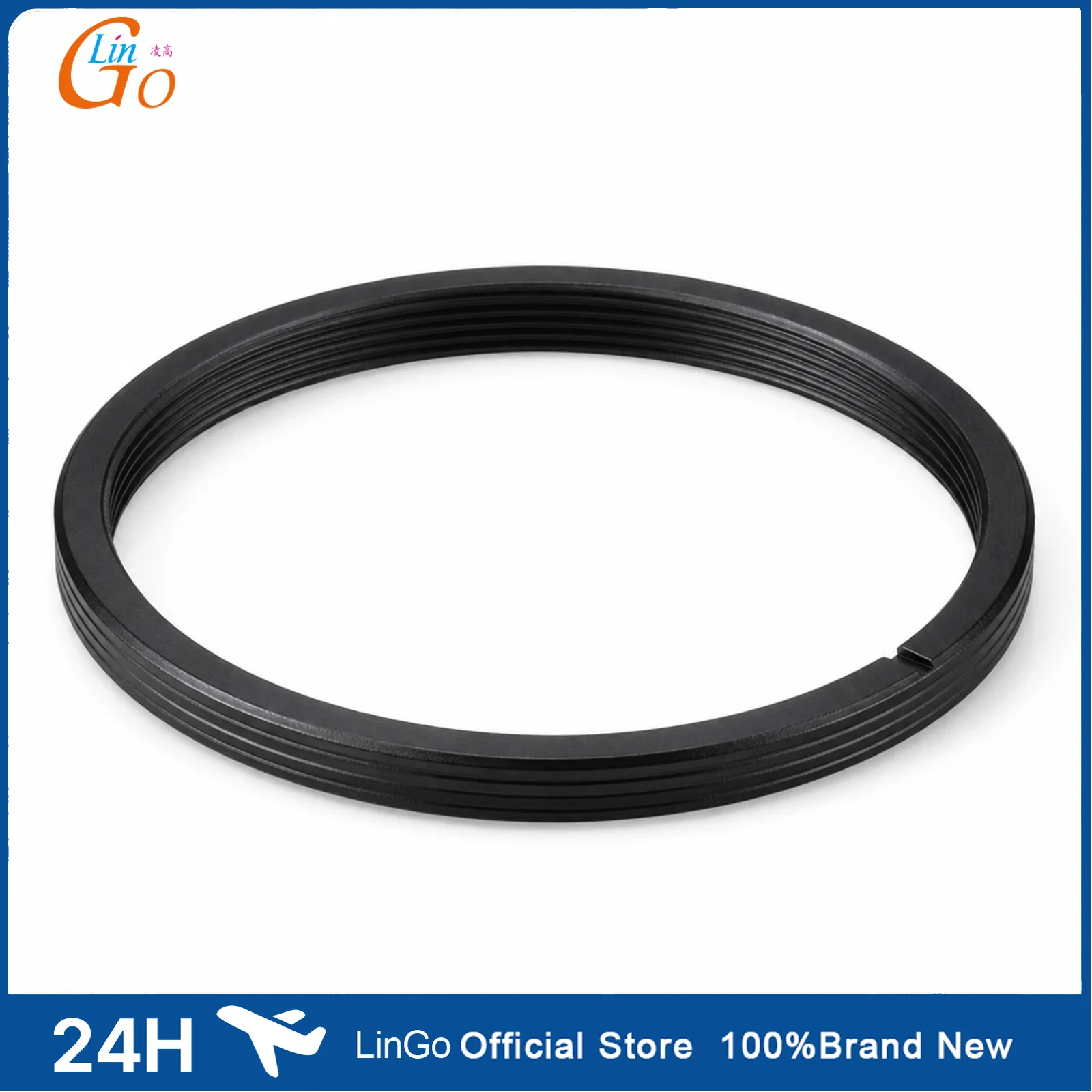 LinGo Metal 37mm to 42*1mm Split Thread Adapter Ring Adjustable Split Aluminum Lens Converter Ring for Camera Lens