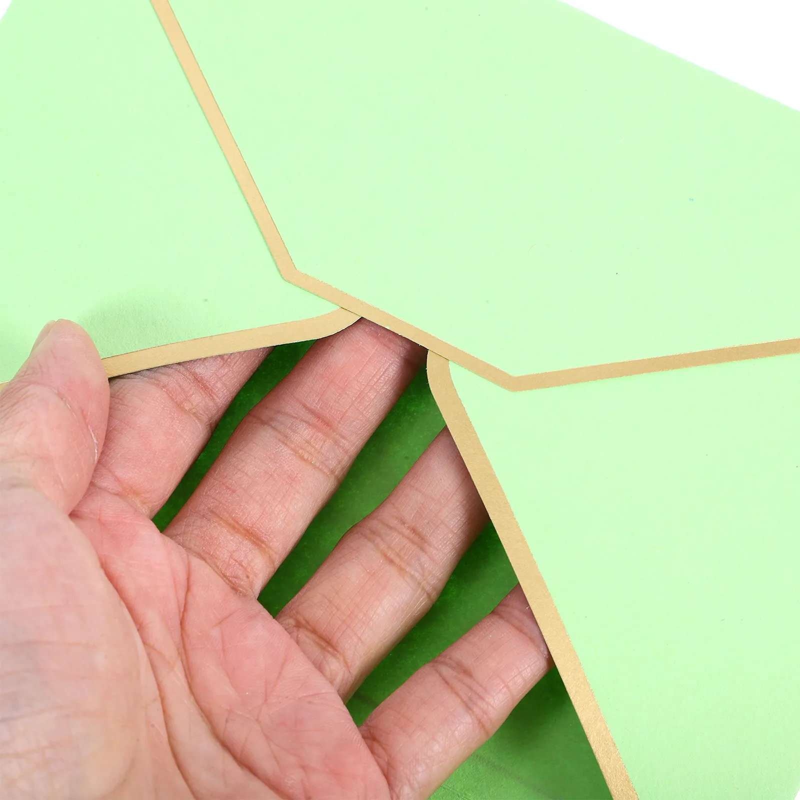 

20Pcs Gold Edge Invitation Envelopes Paper Blank Small Cards Multi-Function Wedding Party Invitation Accessories