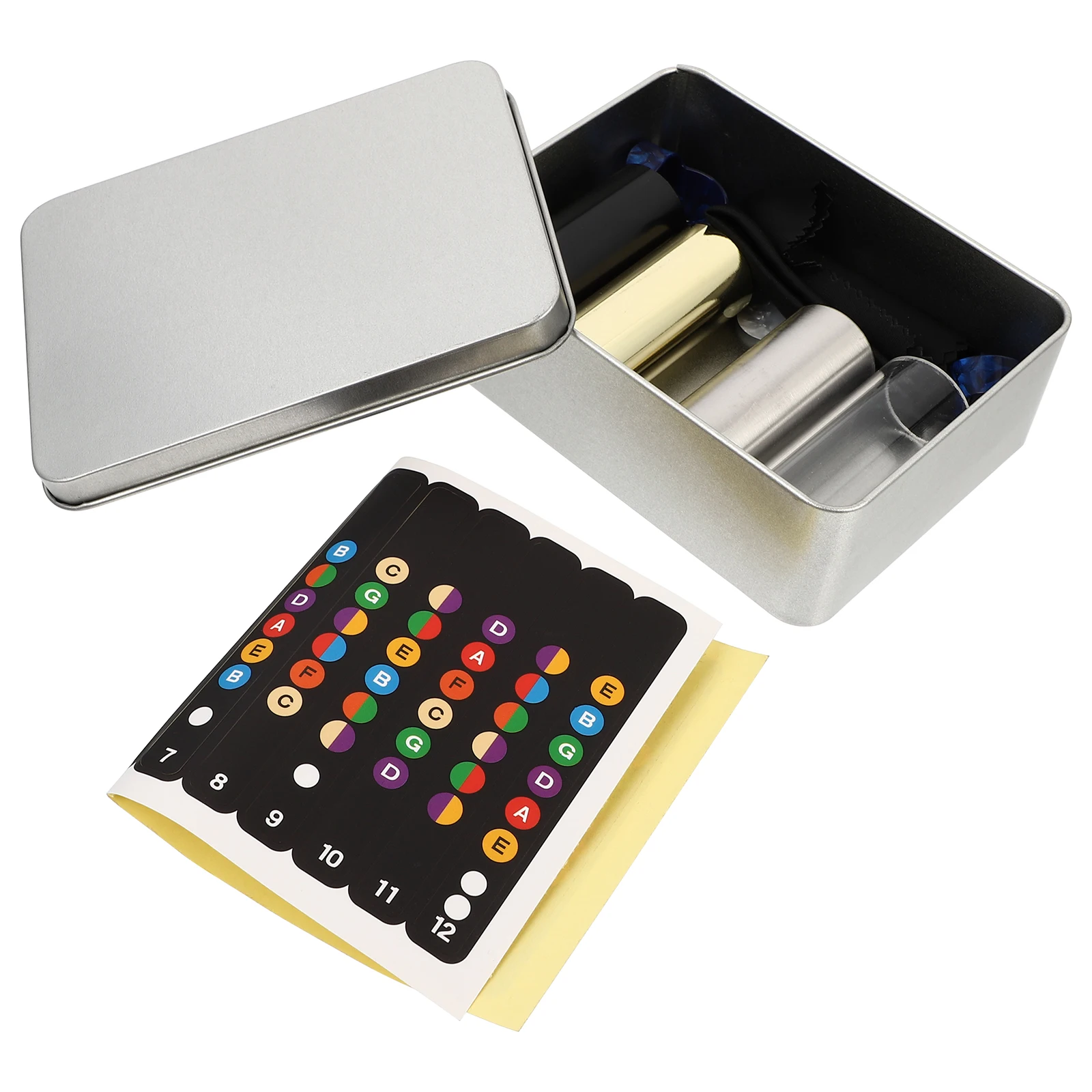 

Finger Sliding Stick Set Guitar Slide Include Glass Pick Kit Accessories Slides Various