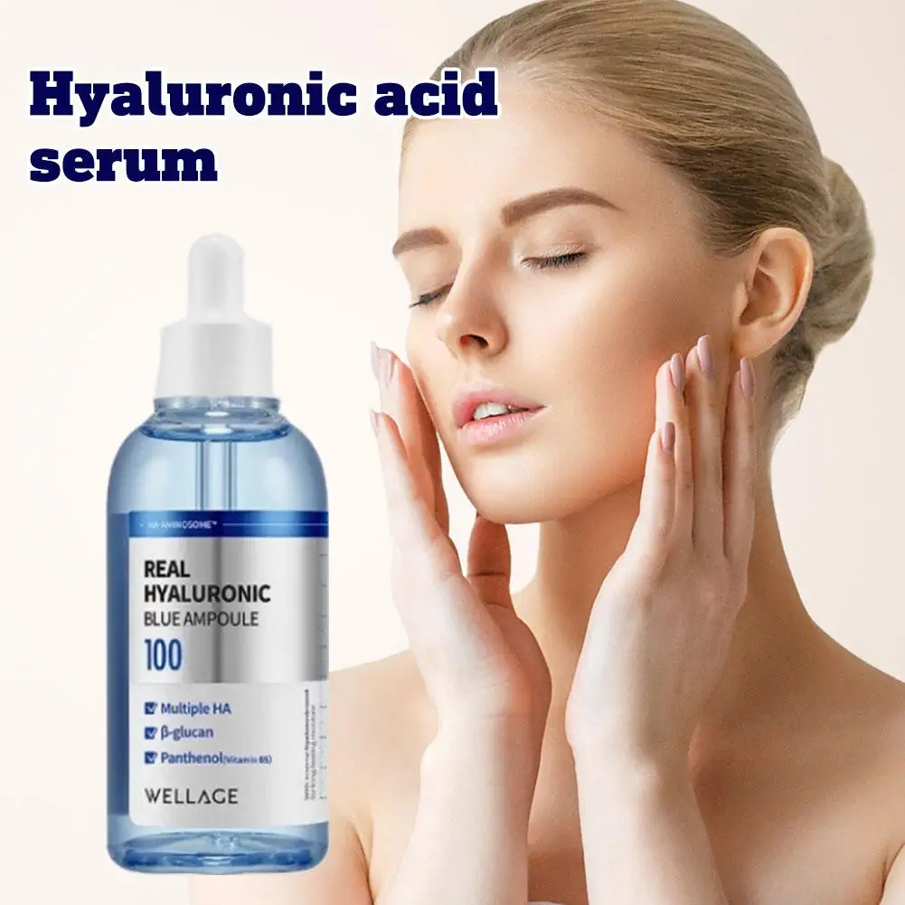 

Корейская сыворотка Wellage B5 с гиалуроновой кислотой Blue Ampoule Serum Multiple HA: против морщин, для повышения эластичности кожи, улучшения ее упругости, подходит для всех типов кожи.