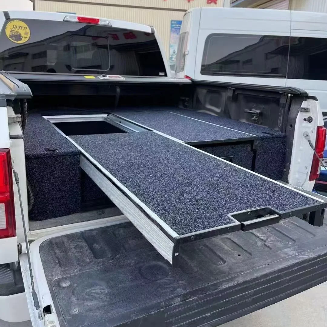 

Truck Bed Drawer Aluminum Bed Tool Boxes Slide Out Drawers Storage For F150 Tundra Ram 1500