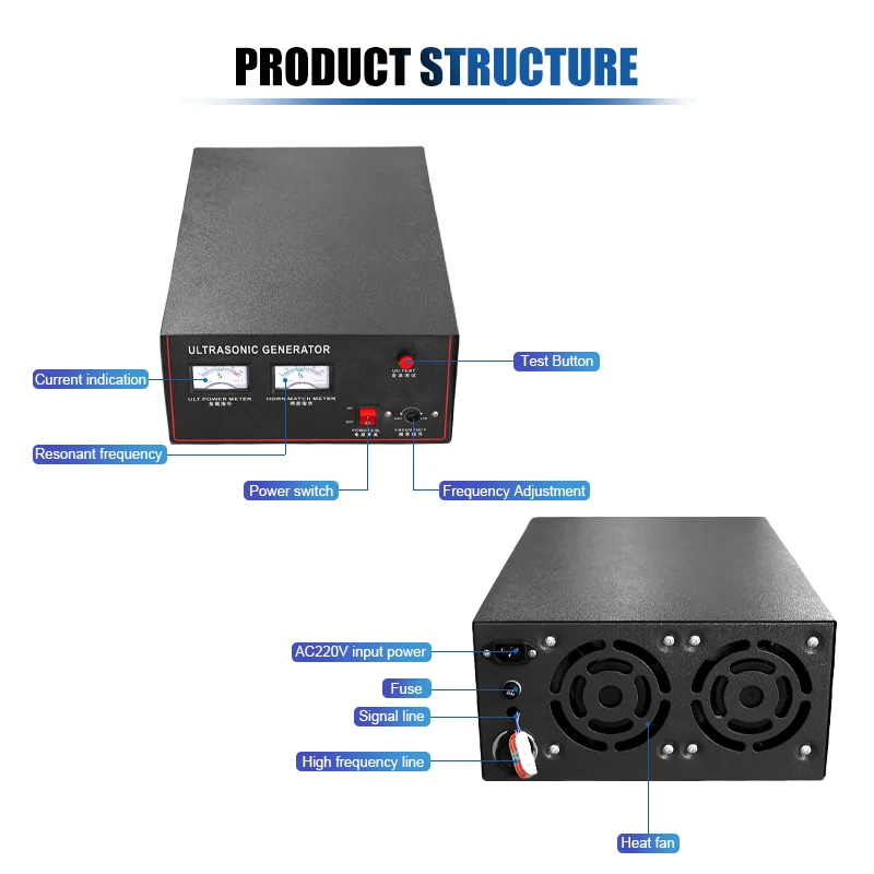 High Quality Ultrasonic 20khz Ultrasonic Generator 2600w Ultrasonic Transducer with Generator