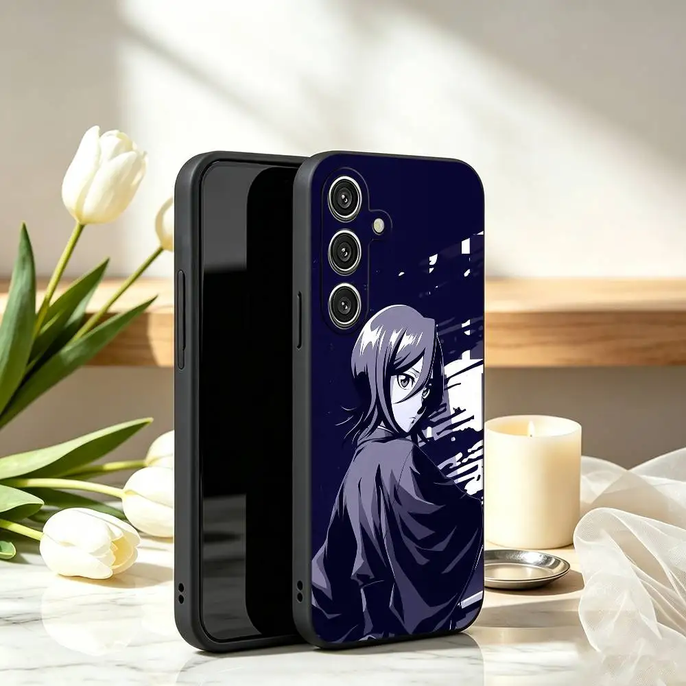 Bleach Rukia Hot Blooded Anime  Phone Case Black Silicone Soft For Samsung Galaxy A73,A72,A71,A70,A53,A52,A51
