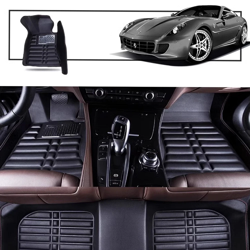 Car Floor Mat for Ford Focus MK2 C307 Europe 2005~2016 2006 Leather Foot Inner Liner Waterproof Carpet Pad Custom Rug Accessorie