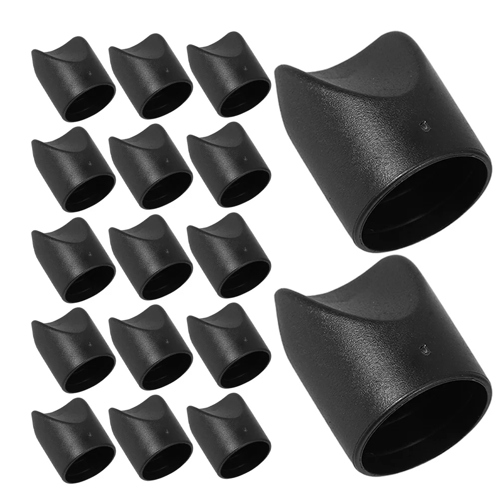 

48Pcs Folding Chair Leg Caps Black Heavy Duty Nylon V-Shaped Stability Replacement Inserts for Metal Padded Chair Legs