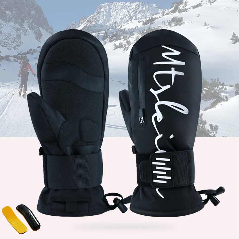 

EVA Shock-Absorb Ski Gloves wih Wrist Support Winter Snowboard Gloves Men Women Windproof Thermal Insulated Skiing Mittens