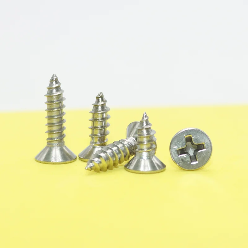 950p M2 M3 M4 Countersunk Head Tapping Screws A2 304 Stainless Steel Small Cross Phillips Flat Head Self-tapping Wood Screw Kit