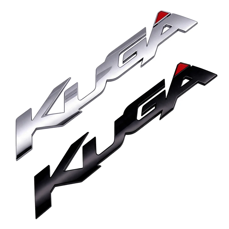 3D ABS Emblem KUGA Letter Car Stickers KUGA Logo Car Rear Trunk Body Badge Car Stickers Car Exterior Accessories