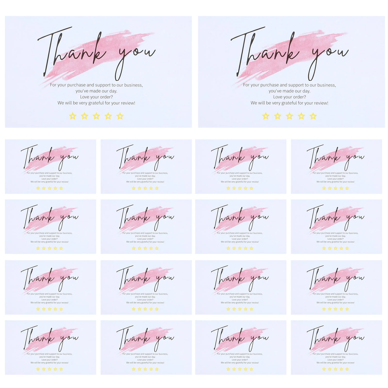 60 Pcs Thank You Card Business Gift Packing Thanks Cards Label Paper Small Items