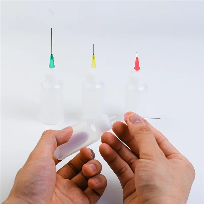Precision Tip Applicator Bottle,Blunt Tip Needle And Cap, 18G 20G 25G Needle Tip Squeeze Bottle, Oil Dropper Bottle-A77G