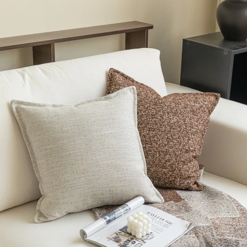 Caramel Color Pillows Retro Texture Cushion Case Geometric Decorative Pillow Cover For Sofa Chair Home Decorations
