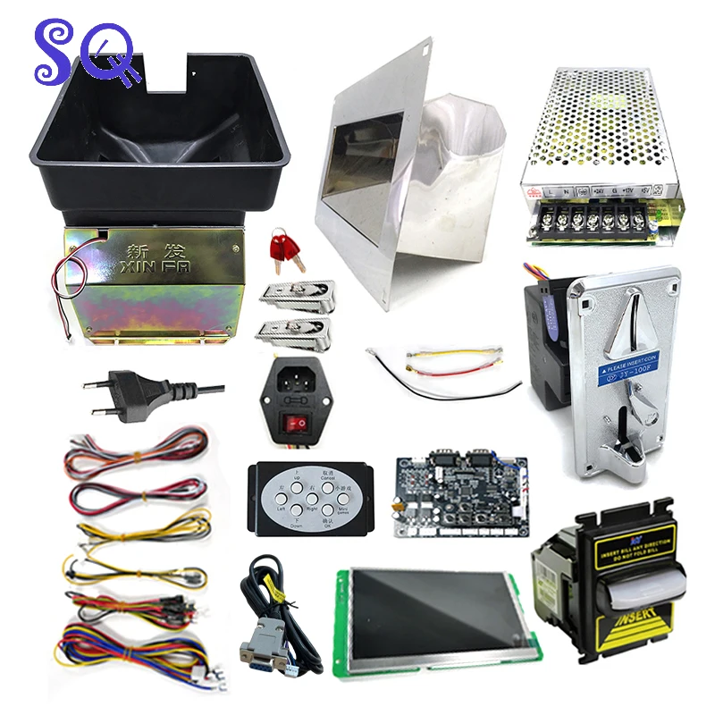 آلة تغيير رمز العملة المعدنية، اللوحة الأم لتغيير الصراف الآلي، 7 بوصة، مجموعة شاشة LCD تعمل بقطع النقود المعدنية، تبادل البيع التلقائي