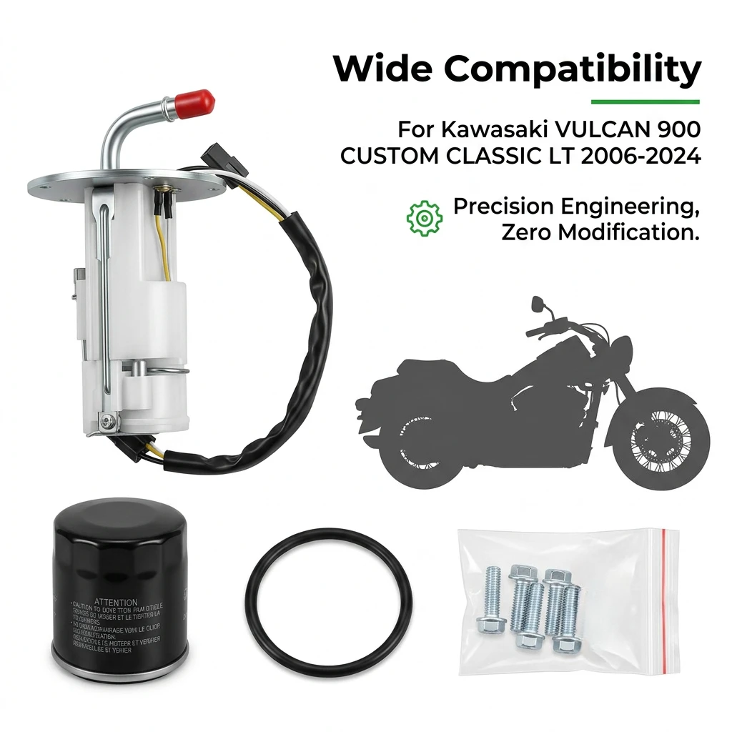 Fuel Pump Oil Filter Kit For Kawasaki VULCAN 900 CUSTOM CLASSIC LT 2006-2020 2021 2022 2023 2024 49040-0818 490400818 view 4