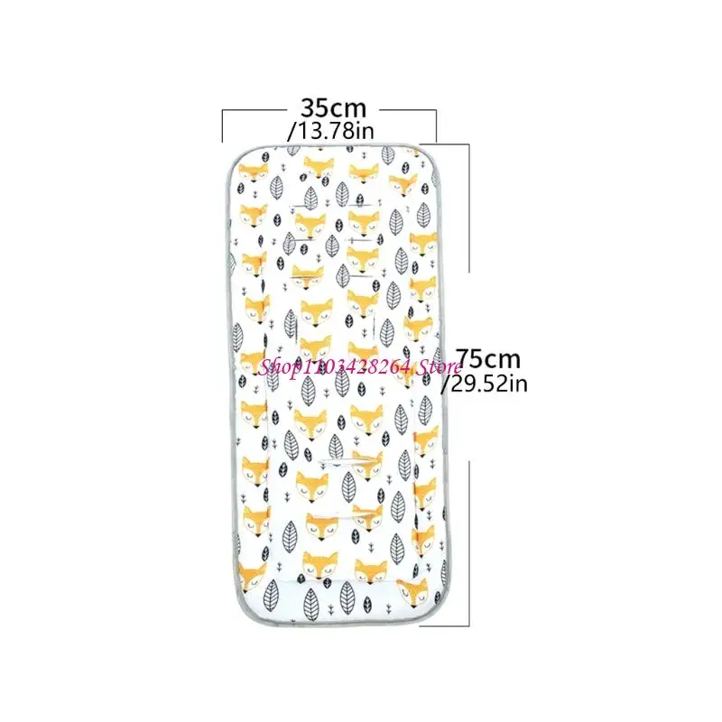Thick Baby Carriage Pad Breathable Fabric Comfort Universal Fit Quick Installation Design