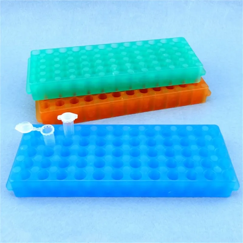 Estante de plástico para soporte de tubo microcentrífugo 2/1. 5/0. 5ml 60 posiciones