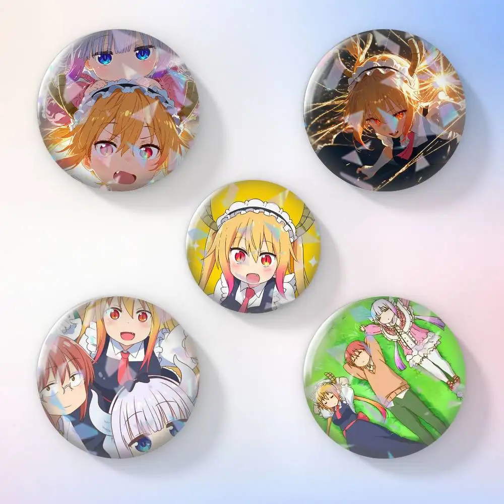 

Miss Kobayashi D-Dragon Maid Brooch Vintage Alloy Brooch Pins, Antique Style Decorative Badges for DIY Craft Ornament,Souvenir.