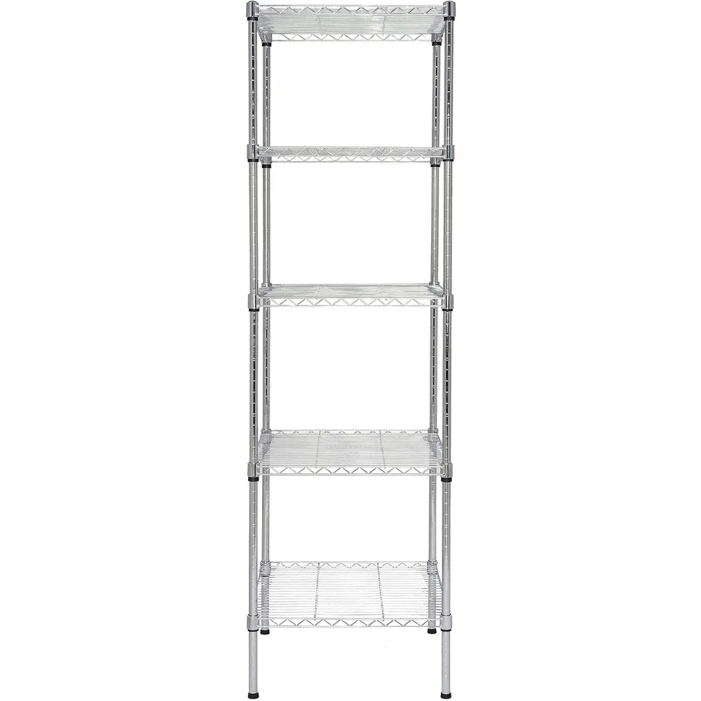 Finnhomy Heavy Duty 5 Tier Wire Shelving Unit, 18x18x59-inches 5 Shelves Storage Rack, Metal Shelving with Thicken Steel Tube