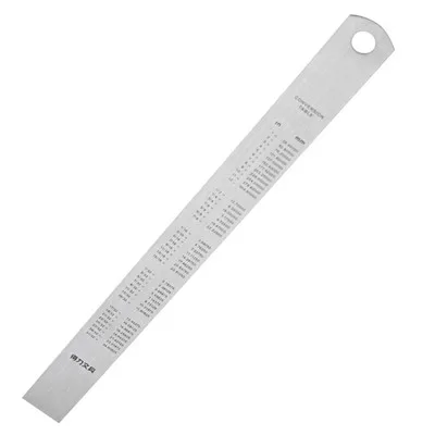 Deli 8462 20CM Stainless Steel Metal Straight Ruler Ruler Tool Precision Double Sided Measuring Tool Office Stationary Supplies