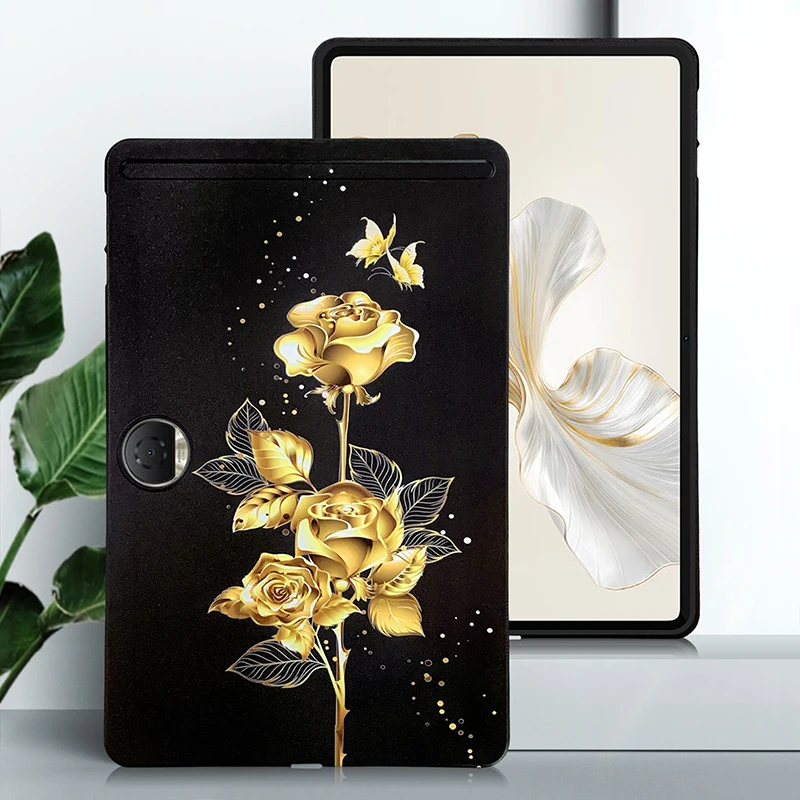 Silicone Tablet Case For Honor Pad 9 12.1 X9 X8a X8 Pro Case for Huawei Matepad SE 11 2024 SE 10.4 Flexible Soft TPU Black Shell