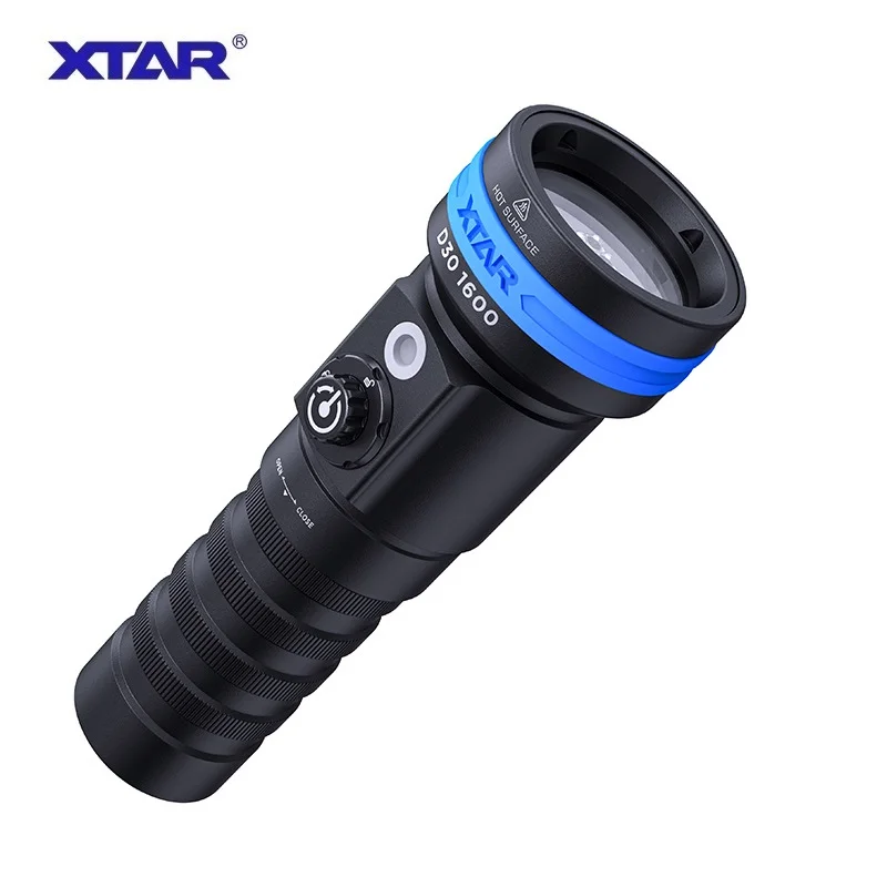 XTAR D30 1600 Diving Flashlight 1600lumens UV/RED/BLUE light underwater 100 Meters Diving Torch Spearfishing Lamp LED Flashlight