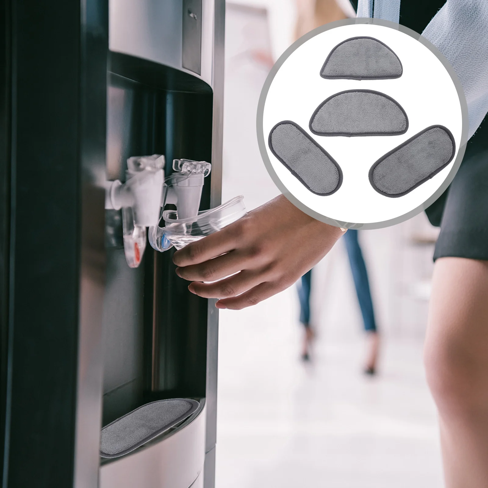 4Pcs Waterproof Splash Absorbent Mat for Refrigerator Water Dispenser Drip Tray Fast Drying Microfiber Fridge Accessories Leak