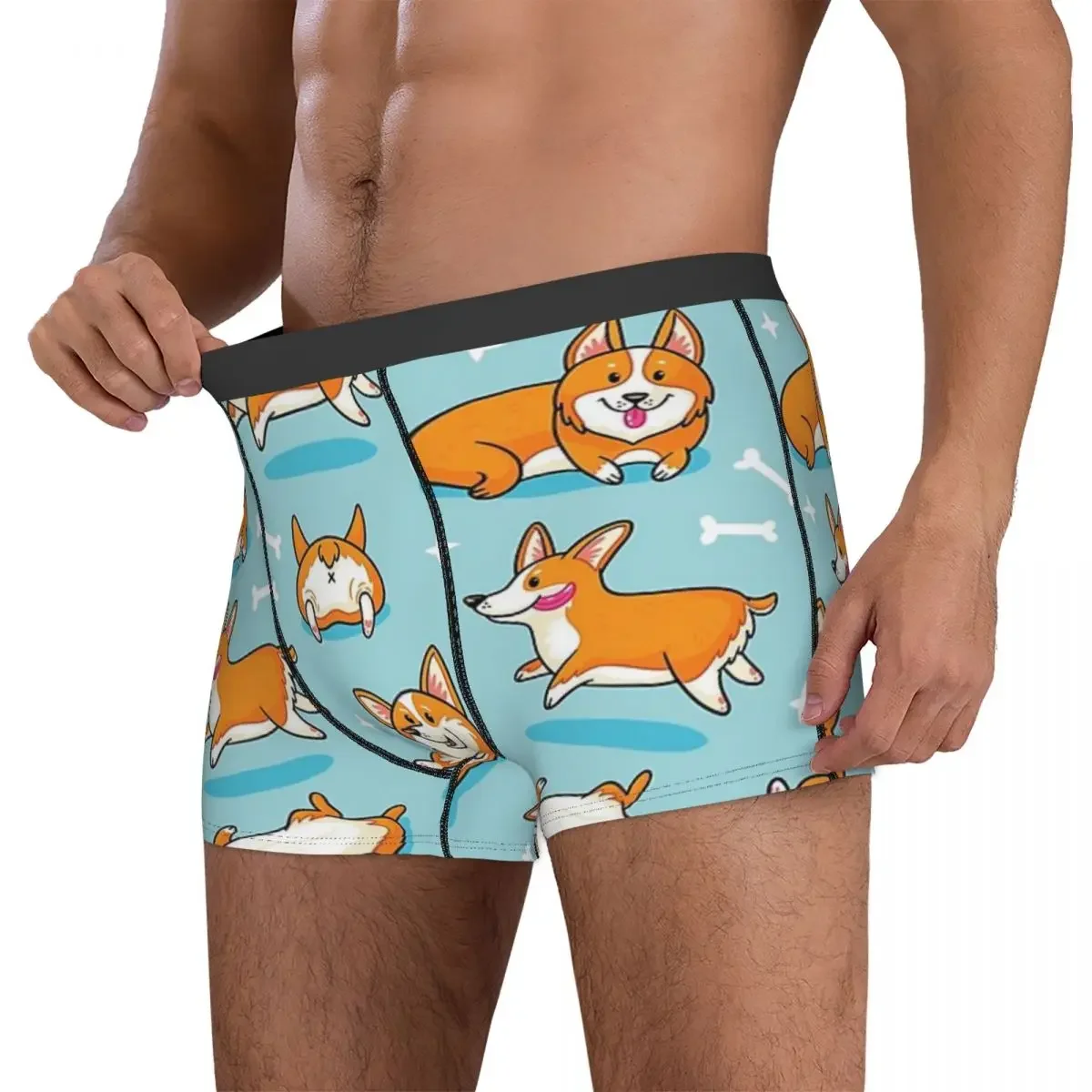 Boxer Onderbroek Shorts Corgi Slipje Mannen Ventileren Ondergoed Voor Homme Man Boyfriend Geschenken