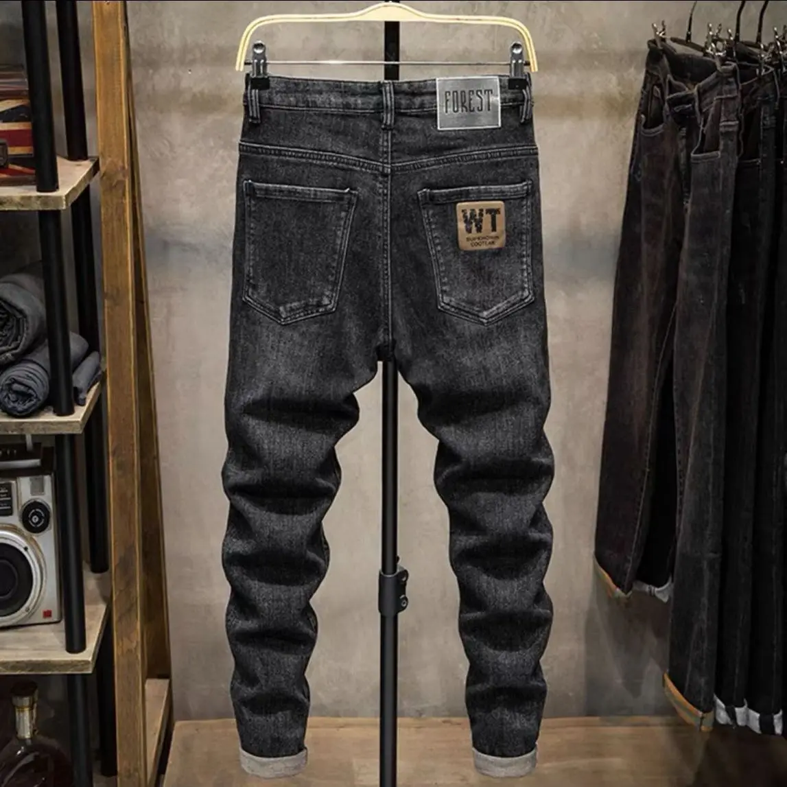 

Spring Autumn High Quality Luxury Fashion Men's Jeans with Slim-fit Pencil Pants 2024 Designer Cowboy Golf Cargo Trousers