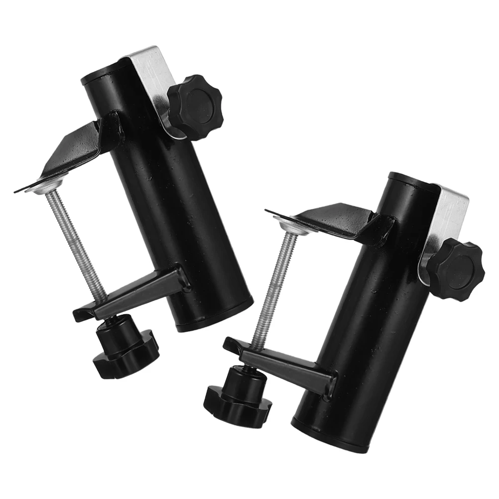 

2Pcs Umbrella Clamp Heavy Duty Steel Beach Patio Balcony Camping Outdoor Holder Secure Wind Resistant Lightweight Portable