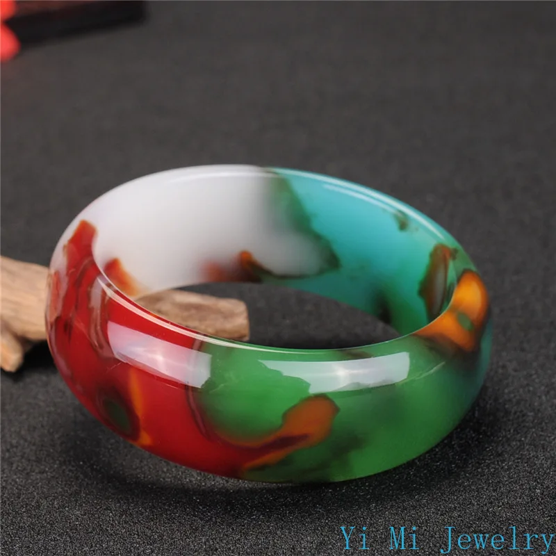 Natural Hetian Jade Outer Mongolia Colored Jade Bracelet Ladies Fashion Jade Bracelet Jewelry Bangles for Women Jewelry