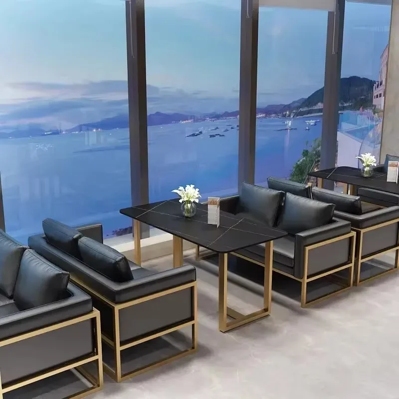 Nordic Modern Clear Bar Card Table Iron Reception Areas Coffee Shops Leisure Nightclubs Outdoor Dining Wall